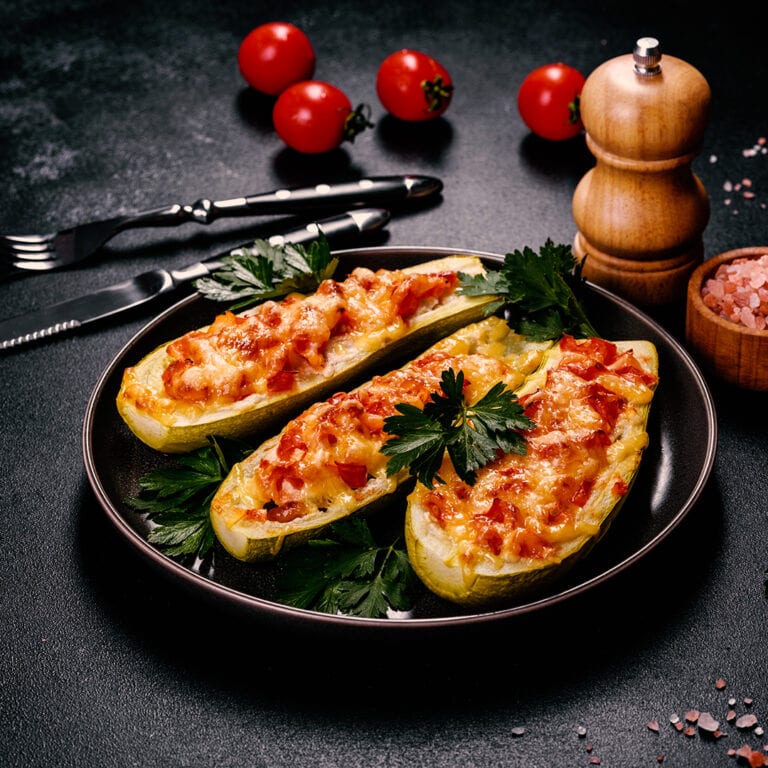 Gefüllte Zucchini mit Hackfleisch