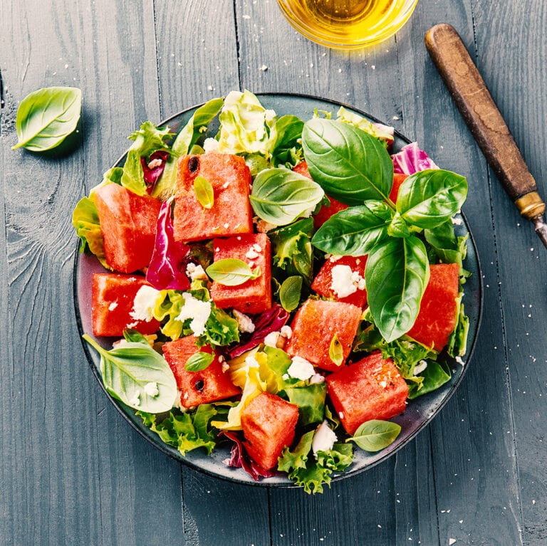 Wassermelonensalat mit Feta & Minze