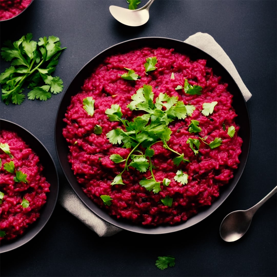 Weihnachtliche Rote-Bete-Risotto-Pfanne